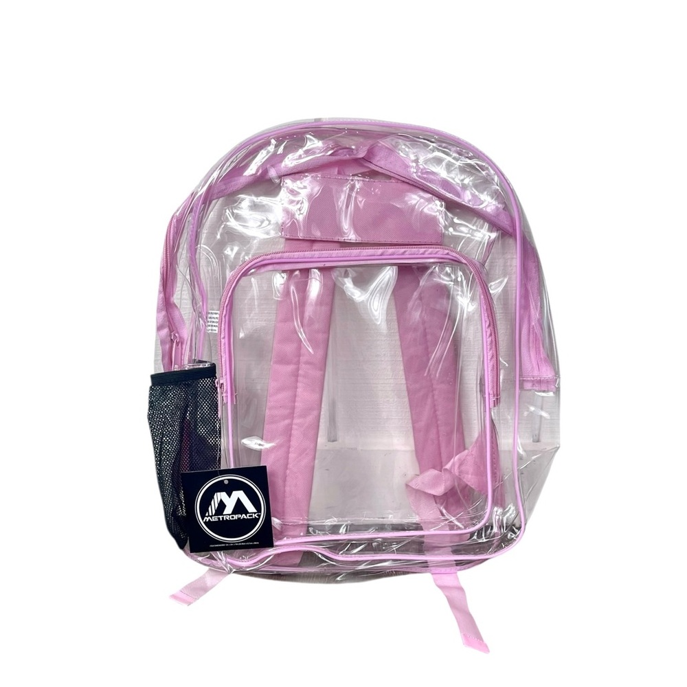 Pink Transparent Kids Backpack - Picture 3 of 4